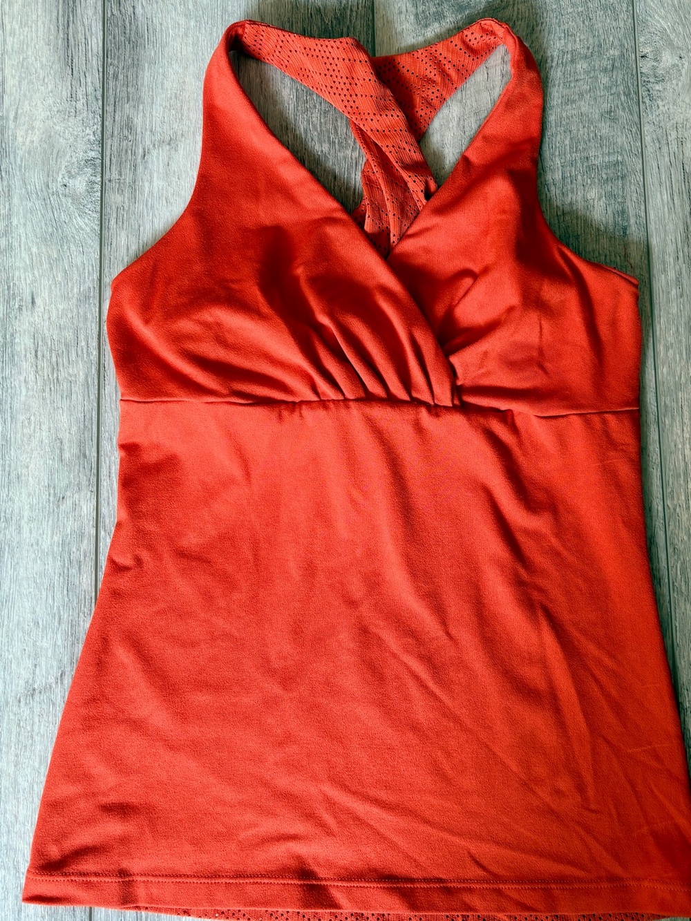 Prana Burnt Orange One-Shoulder Active tank